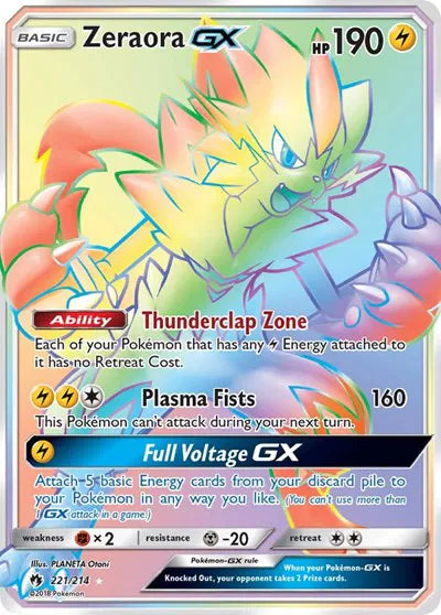 Zeraora GX (Secret) Lost Thunder Secret Rare 221