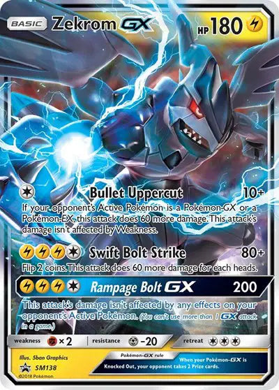 Zekrom GX Pokemon Promo SM138 Sun & Moon Promo