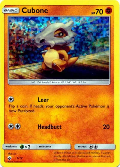 Cubone Pokemon Promo 7 McDonald's Promos 2018