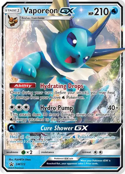 Vaporeon GX Pokemon Promo SM172 Sun & Moon Promo