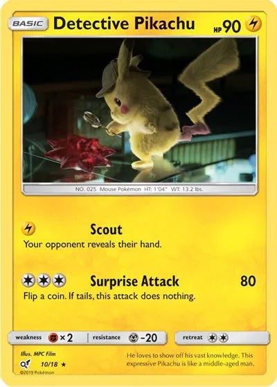 Detective Pikachu Detective Pikachu Rare 10