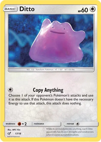 Ditto Detective Pikachu Holo Rare 17