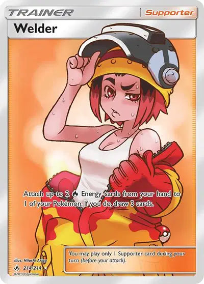Welder (Full Art) Pokemon Ultra Rare 214 Unbroken Bonds