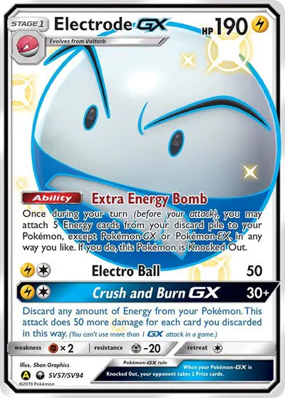 Electrode GX Hidden Fates: Shiny Vault Shiny Holo Rare SV57/SV94