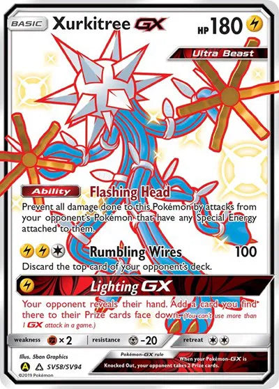 Xurkitree GX Hidden Fates: Shiny Vault Shiny Holo Rare SV58/SV94