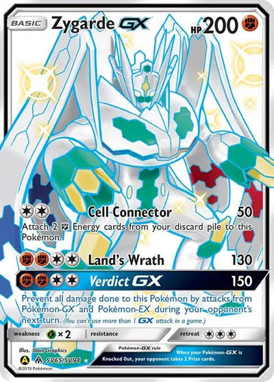 Zygarde GX Hidden Fates: Shiny Vault Shiny Holo Rare SV65/SV94