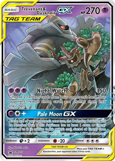 Trevenant & Dusknoir GX Pokemon Promo SM217 Sun & Moon Promo - Near mint (NM)