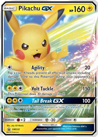Pikachu GX Sun & Moon Promo Promo SM232
