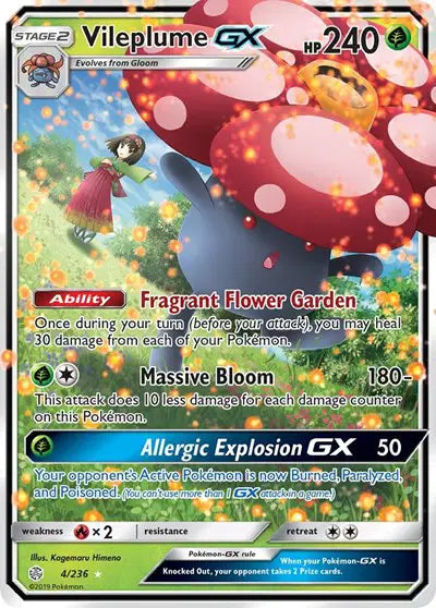Vileplume GX Ultra Rare 4/236 Cosmic Eclipse