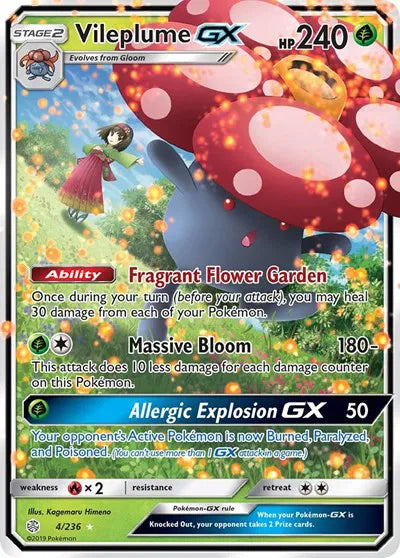 Vileplume GX Cosmic Eclipse Ultra Rare 4/236