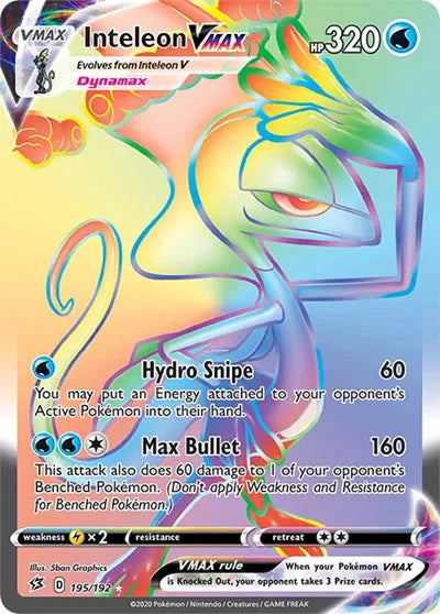 Inteleon VMAX (Secret) Rebel Clash Secret Rare 195/192