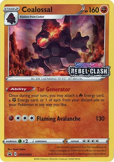 Coalossal (Prerelease) [Staff] Sword & Shield Promo Promo SWSH024