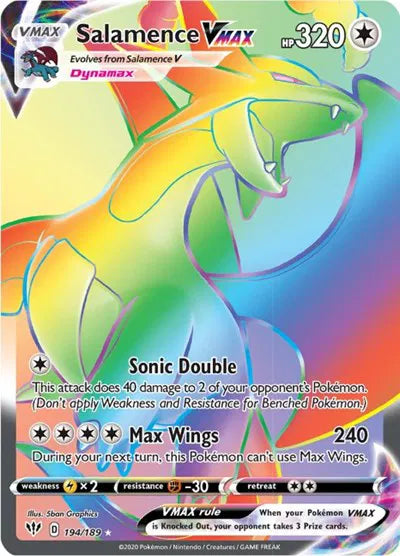 Salamence VMAX (Secret) Darkness Ablaze Secret Rare 194/189