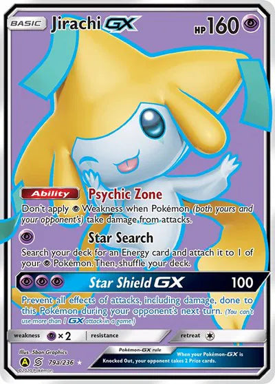 Jirachi GX Pokemon Promo 079a/236 Alternate Art Promos