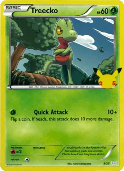 Treecko McDonald's 25th Anniversary Promos Promo 3/25 (Holo)