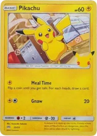 Pikachu Pokemon Promo 25/25 McDonald's 25th Anniversary Promos