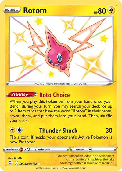 Rotom Shining Fates: Shiny Vault Shiny Holo Rare SV038/SV122