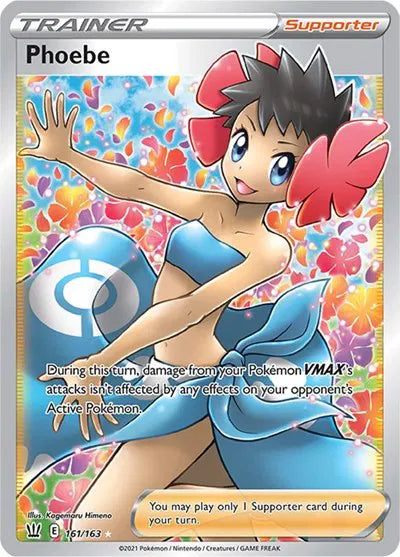 Phoebe (Full Art) Pokemon Ultra Rare 161/163 Battle Styles