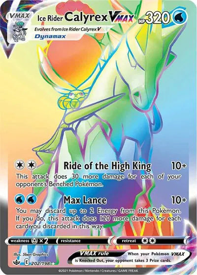 Ice Rider Calyrex VMAX (Secret) Chilling Reign Secret Rare 202/198