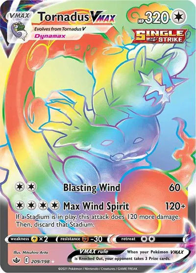 Tornadus VMAX (Secret) Chilling Reign Secret Rare 209/198
