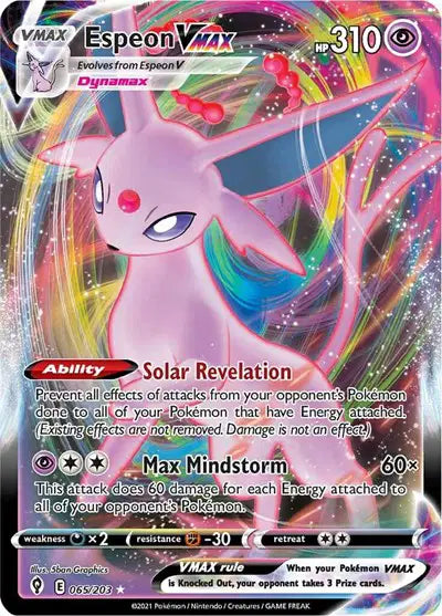 Espeon VMAX Pokemon • Ultra Rare • 065/203 Evolving Skies