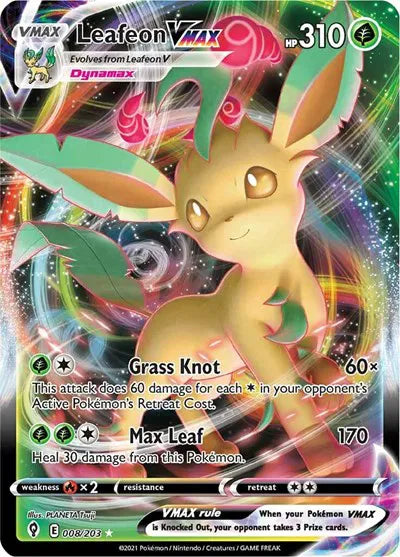 Leafeon VMAX Evolving Skies Ultra Rare 008/203