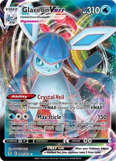 Glaceon VMAX Ultra Rare 041/203 Evolving Skies