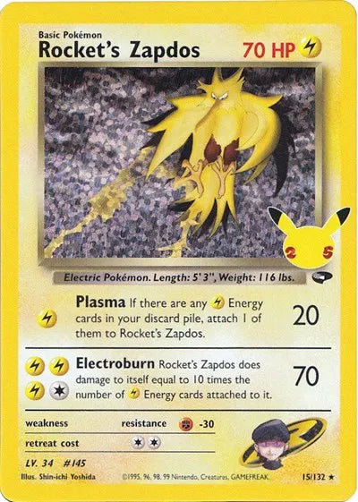 Rocket's Zapdos Celebrations: Classic Collection Classic Collection 15/132