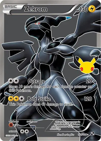 Zekrom Pokemon Classic Collection 114/114 Celebrations: Classic Collection