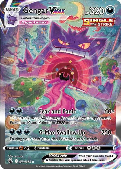 Gengar VMAX (Alternate Art Secret) Secret Rare 271/264 Fusion Strike