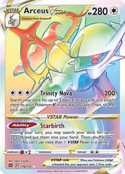 Arceus VSTAR (Secret) (176) Ultra Rare 176/172 Brilliant Stars