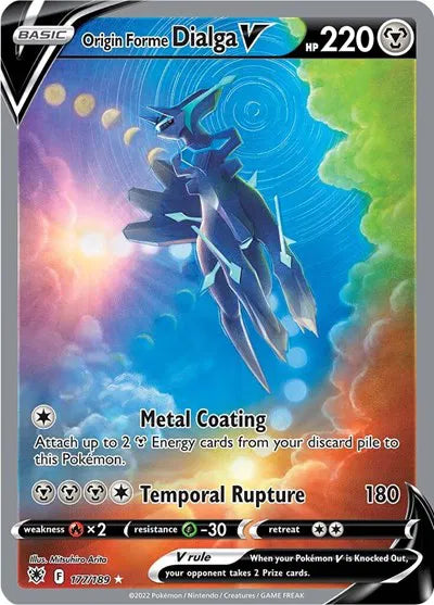 Origin Forme Dialga V (Alternate Full Art) Astral Radiance Ultra Rare 177/189
