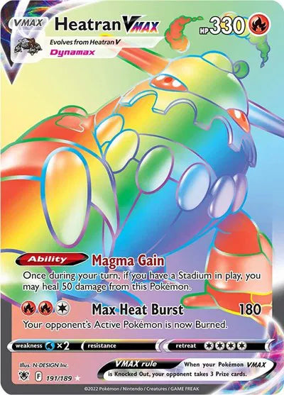Heatran VMAX (Secret) Astral Radiance Ultra Rare 191/189