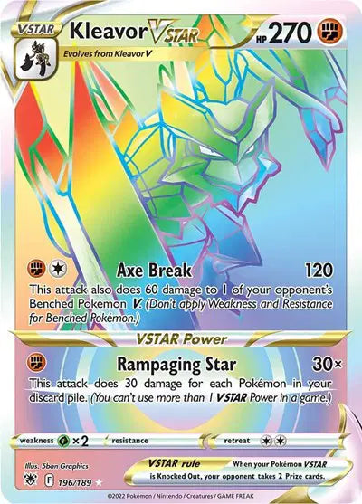 Kleavor VSTAR (Secret) Pokemon Ultra Rare 196/189 Astral Radiance