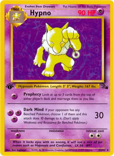 Hypno (23) Fossil Rare 23 [First Edition]
