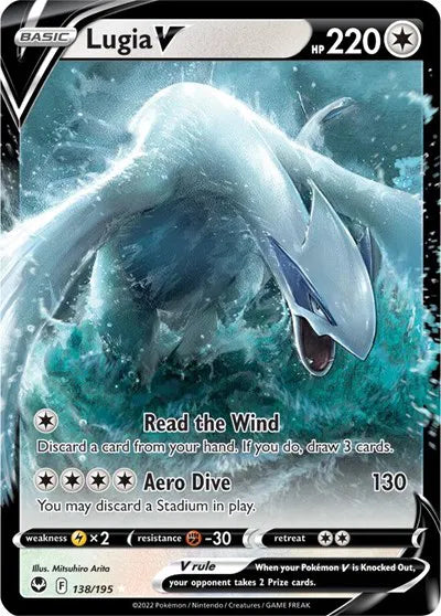 Lugia V Pokemon Ultra Rare 138/195 Silver Tempest