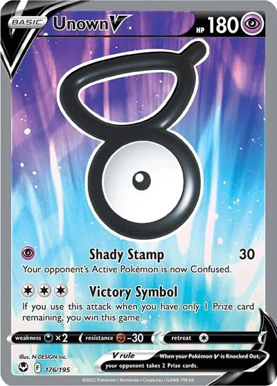 Unown V Silver Tempest Ultra Rare 176/195
