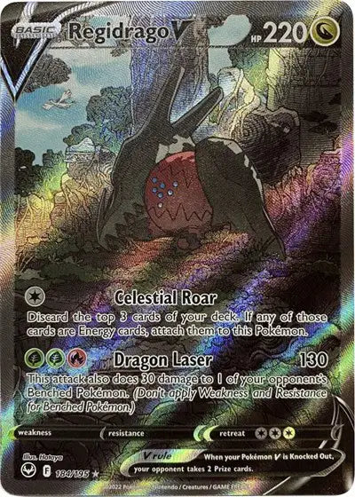 Regidrago V (Alternate Art) Pokemon Ultra Rare 184/195 Silver Tempest