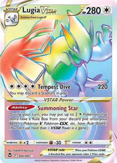 Lugia VSTAR (Secret) Secret Rare 202/195 Silver Tempest