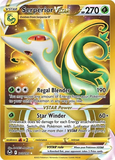 Serperior VSTAR (Secret) Secret Rare 210/195 Silver Tempest