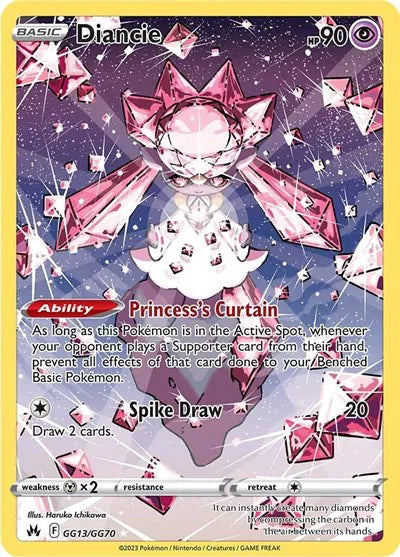 Diancie Crown Zenith: Galarian Gallery Holo Rare GG13/GG70