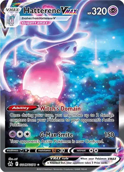 Hatterene VMAX Pokemon Ultra Rare GG47/GG70 Crown Zenith: Galarian Gallery