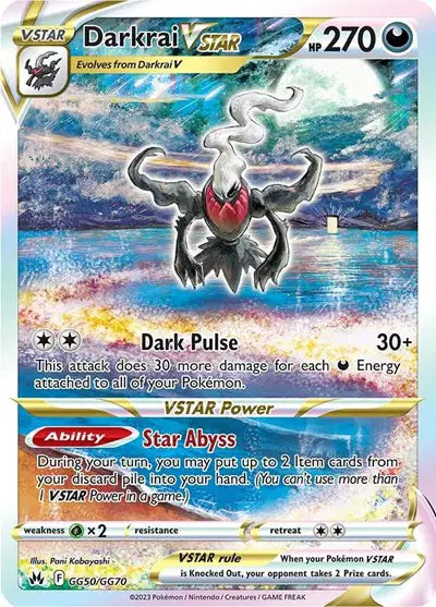 Darkrai VSTAR Crown Zenith: Galarian Gallery Ultra Rare GG50/GG70