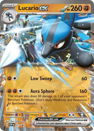Lucario ex Pokemon Promo 017 Scarlet & Violet Promo