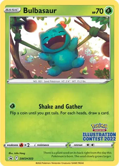 Bulbasaur (Illustration Contest 2022) Pokemon Promo SWSH303 Sword & Shield Promo