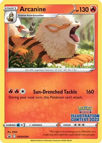 Arcanine (Illustration Contest 2022) Pokemon Promo SWSH304 Sword & Shield Promo