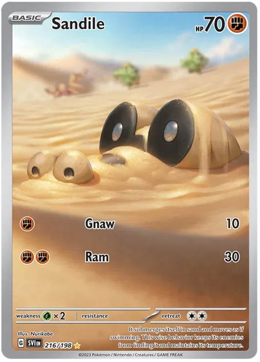 Sandile Scarlet & Violet Base Set Illustration Rare 216/198