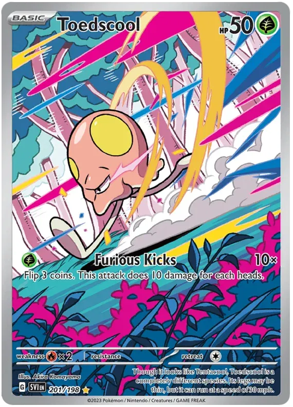 Toedscool Scarlet & Violet Base Set Illustration Rare 201/198