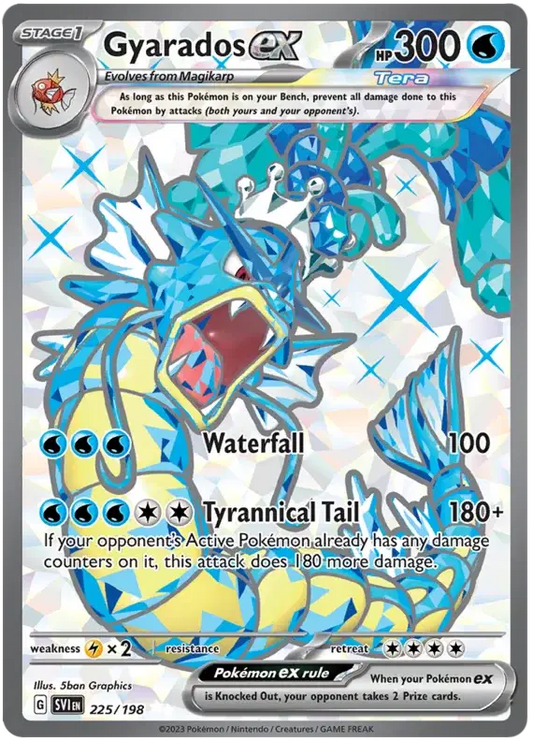 Gyarados ex Pokemon Ultra Rare 225/198 Scarlet & Violet Base Set