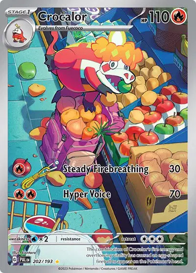 Crocalor Illustration Rare 202/193 Paldea Evolved